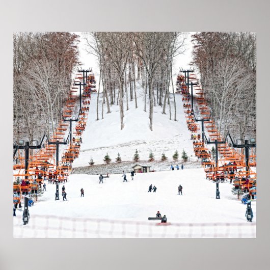 Winter Sport Skiende Wall Art Poster (Voorkant)