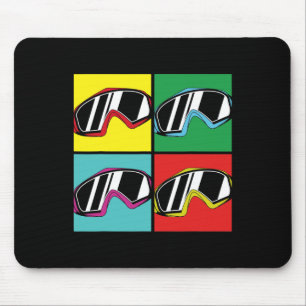 Winter Sport Snowboarden Goggles Pop Art Snowboar Muismat