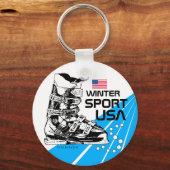 Winter Sport USA Team Ski Boot Sleutelhanger (Voorkant)