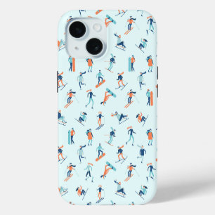 Winter Sporten Patroon iPhone 15 Case