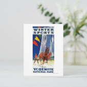 Winter Sports at Yosemite PosterYosemite, CA Briefkaart (Staand voorkant)