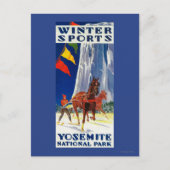 Winter Sports at Yosemite PosterYosemite, CA Briefkaart (Voorkant)