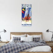 Winter Sports at Yosemite PosterYosemite, CA Canvas Afdruk (Insitu (Slaapkamer))