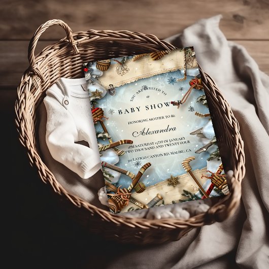 Winter Sports Baby Shower Kaart