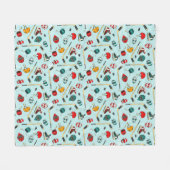 Winter Sports Hockey Player Equipment Gear Pattern Fleece Deken (Voorkant (Horizontaal))