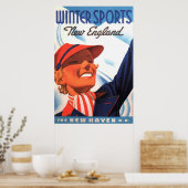 Winter Sports New England New Haven Railroad Poster (Keuken)