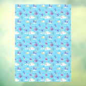 Winter Sports Skating Skiing Pattern Ski Shop Larg Raamsticker (Vel 3)