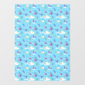 Winter Sports Skating Skiing Pattern Ski Shop Larg Raamsticker (Vel)