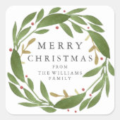 Winter Sprigs Kerst sticker (Voorkant)