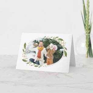 Winter Sprigs kerstfoto Wenskaart Feestdagen Kaart