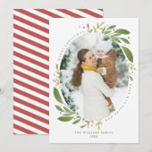 Winter Sprigs kerstfotokaart Feestdagenkaart (Voorkant / Achterkant)