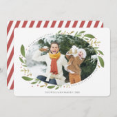 Winter Sprigs kerstfotokaart Feestdagenkaart (Voorkant / Achterkant)