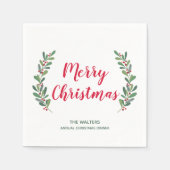 Winter Springs Kerst Cocktail Servet (Voorkant)