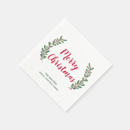 Winter Springs Kerst Cocktail Servet (Hoek)