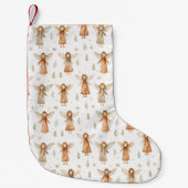 Winter Sprookjesachtige Kerst Kous Neutrals Kleine Kerstsok (Voorkant)