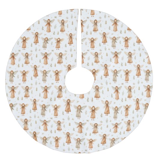 Winter Sprookjesachtige Neutrale Kleuren Boomrok Kerstboom Rok (Voorkant)