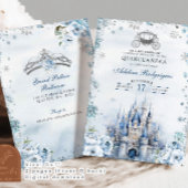 Winter Sprookjeskasteel Carriage Quince Verjaardag Kaart