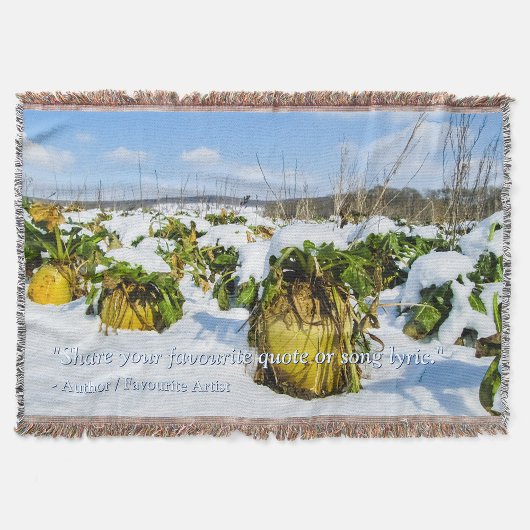 Winter Squash in Snow - Gepersonaliseerd Deken
