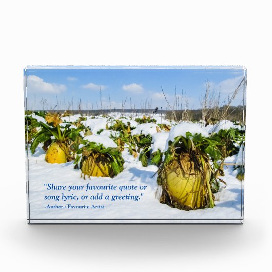 Winter Squash in Snow - Gepersonaliseerd Fotoblokken (Voorkant)