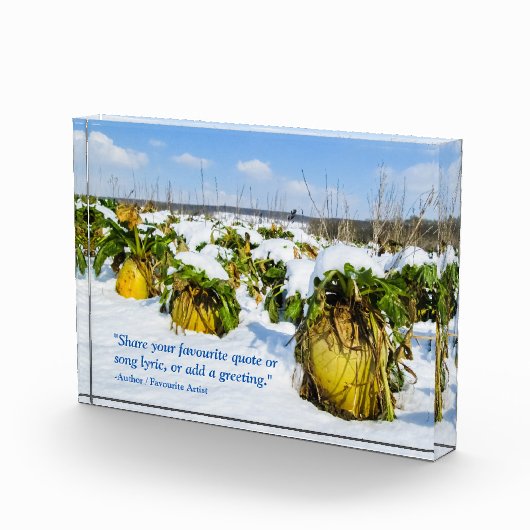 Winter Squash in Snow - Gepersonaliseerd Fotoblokken (Rechts)