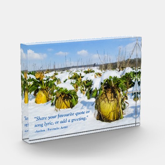 Winter Squash in Snow - Gepersonaliseerd Fotoblokken (Links)