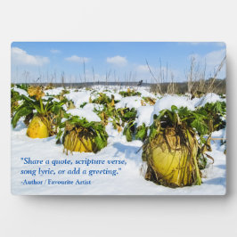 Winter Squash in Snow - Gepersonaliseerd Fotoplaat