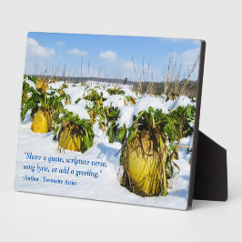 Winter Squash in Snow - Gepersonaliseerd Fotoplaat