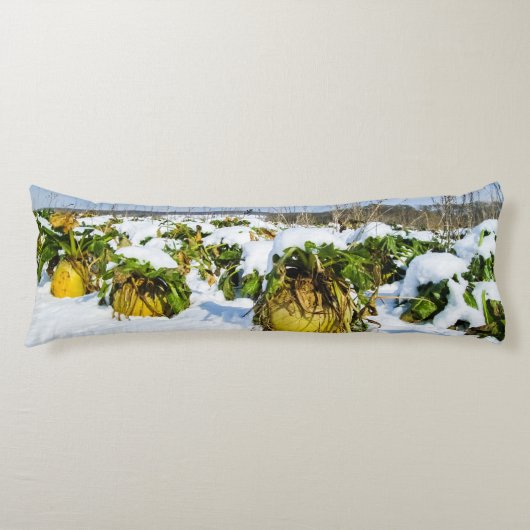 Winter Squash in Snow - Gepersonaliseerd Lichaamskussen (Voorkant)