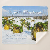 Winter Squash in Snow - Gepersonaliseerd Sherpa Deken