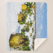 Winter Squash in Snow - Gepersonaliseerd Sherpa Deken (Voorkant)