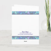 WINTER SQUIREL & GLAS IN LOOD beroemd gemaakt door Feestdagen Kaart (Achterkant)