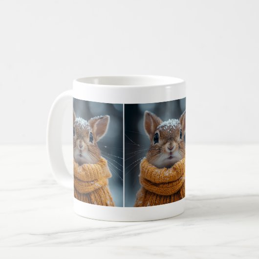 Winter Squirrel Coffee Mok (Voorkant links)