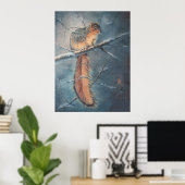 WINTER SQUIRREL door SHARON SHARPE Poster (Thuiskantoor)