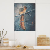 WINTER SQUIRREL door SHARON SHARPE Poster (Keuken)