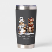 Winter Squirrel Insulated Tumbler Geïsoleerde Drinkbeker (Achterkant)