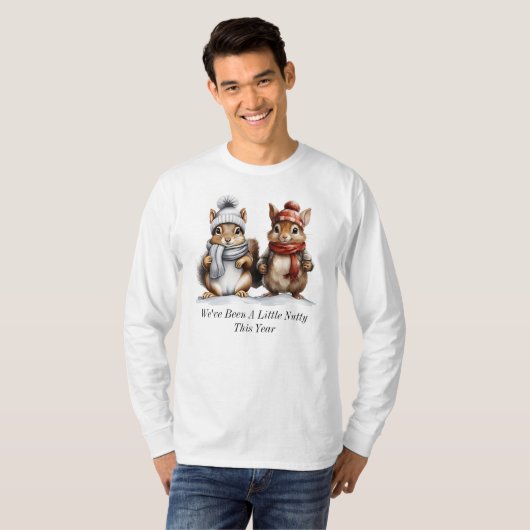 Winter Squirrel Long Sleeve T-Shirt (Voorkant volledig)