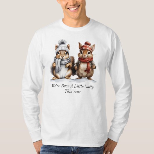 Winter Squirrel Long Sleeve T-Shirt (Voorkant)