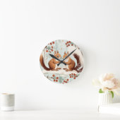 Winter Squirrel Love Ronde Klok (Huis)