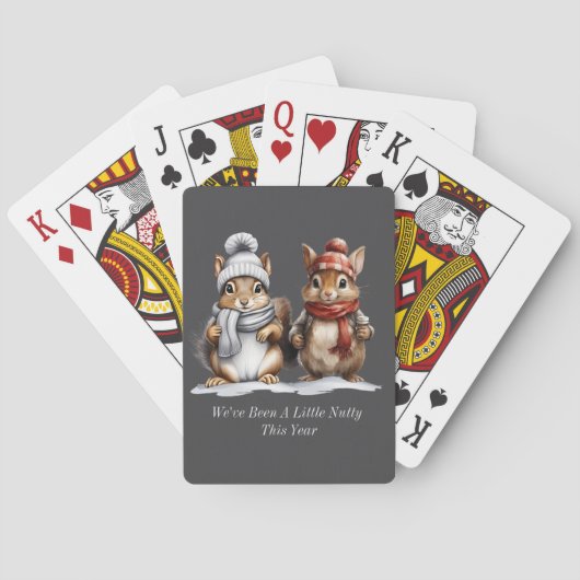 Winter Squirrel Playing Cards Pokerkaarten (Achterkant)