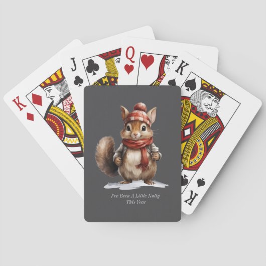 Winter Squirrel Playing Cards Pokerkaarten (Achterkant)