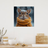 Winter Squirrel Poster (Keuken)