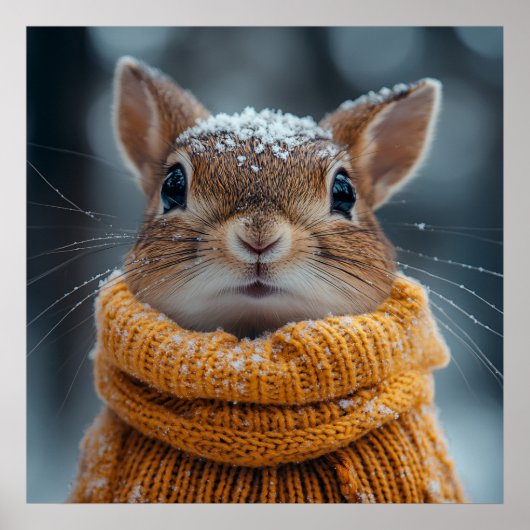 Winter Squirrel Poster (Voorkant)