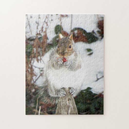 Winter Squirrel Puzzle Legpuzzel (Verticaal)