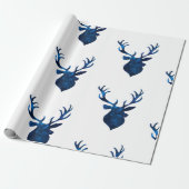 Winter Stag Cadeaupapier (Uitgerold)