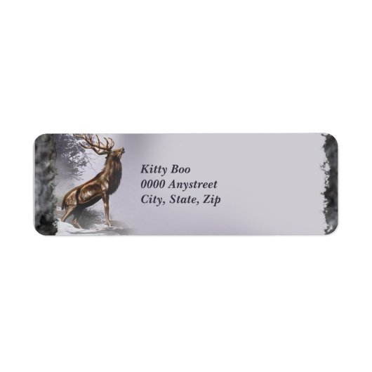 Winter Stag Etiket (Voorkant)