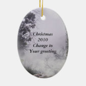Winter Stag Keramisch Ornament (Achterkant)