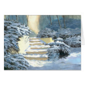Winter Stairs Note Card (Voorkant Horizontaal)