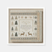 Winter Standaard Cocktail servetten (Voorkant)