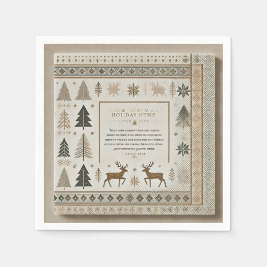 Winter Standaard Cocktail servetten (Voorkant)