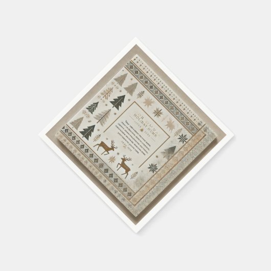 Winter Standaard Cocktail servetten (Hoek)